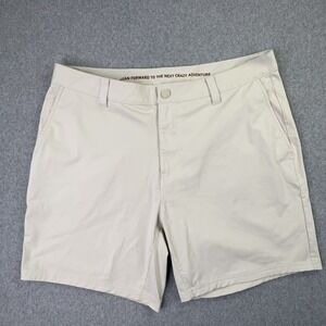 Rhone Commuter Chino Shorts Men's 35 Stretch Performance 7" Khaki Office Golf